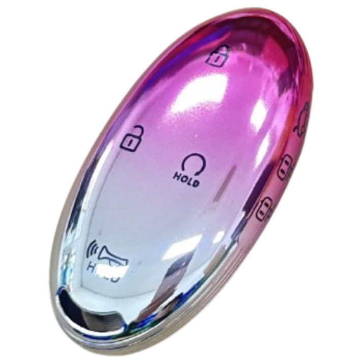 키에티 현대 7버튼 스마트키 호환 TPU 키케이스 단품, 그라데이션핑크