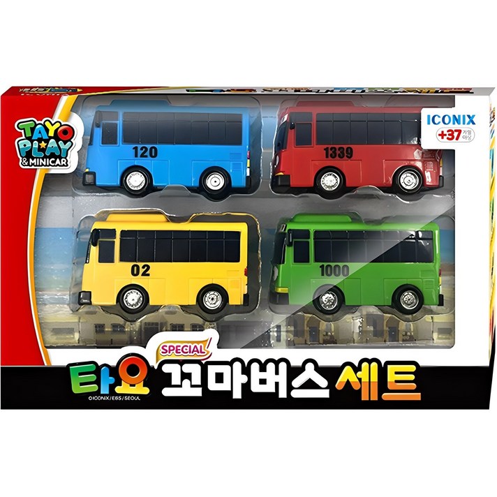 아이코닉스 타요 스페셜 꼬마버스 작동완구 4종 세트 아이코닉스 타요 스페셜 꼬마버스 작동완구 4종 세트