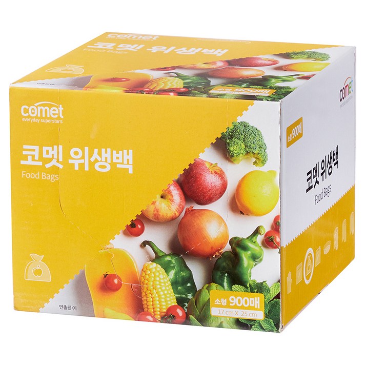 코멧 위생백 소형 17 x 25cm, 소S, 900개입, 1개 코멧 위생백 소형 17 x 25cm, 소S, 900개입, 1개