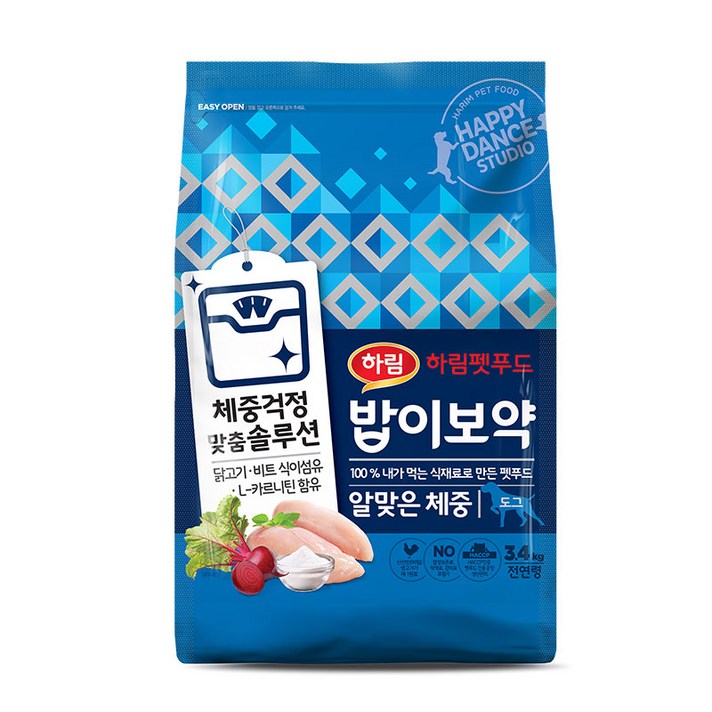 하림펫푸드 전연령 밥이보약 알맞은 체중 강아지사료 하림펫푸드 전연령 밥이보약 알맞은 체중 강아지사료