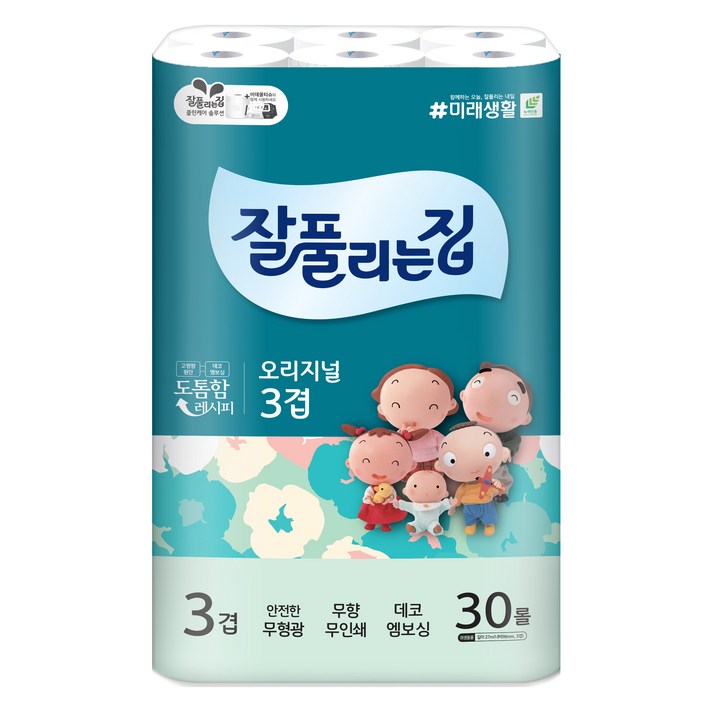 잘풀리는집 오리지널 3겹 고급롤화장지