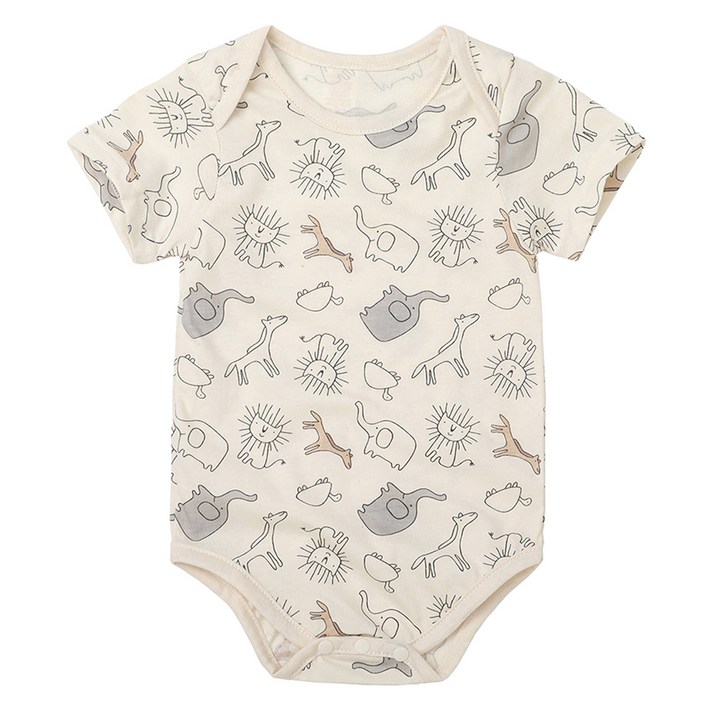 위드오가닉 유아용 오가닉 여름 반팔 바디수트