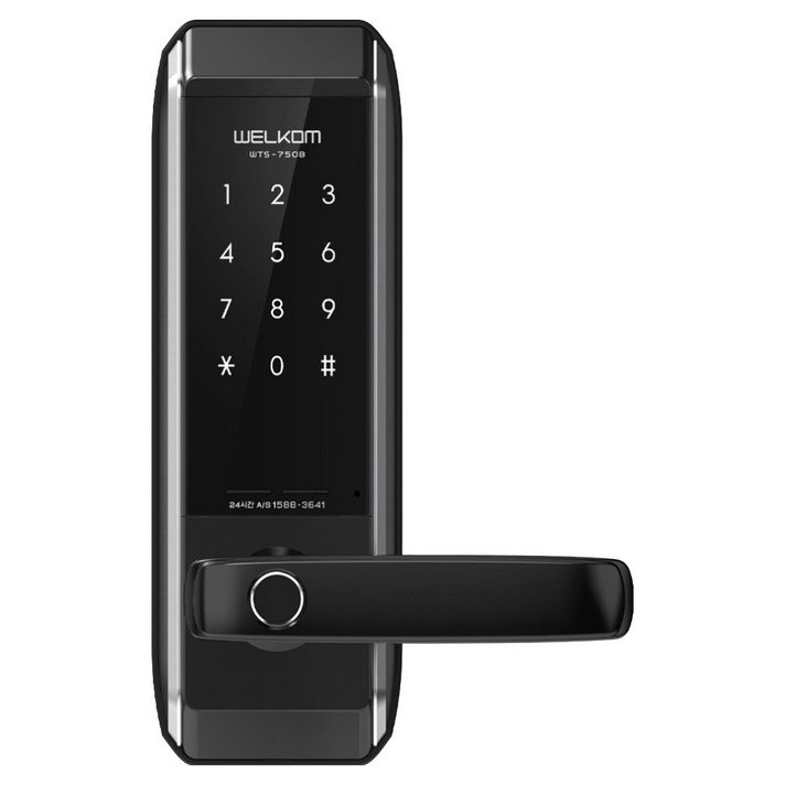 솔리티 웰콤 무타공 지문인식 도어락