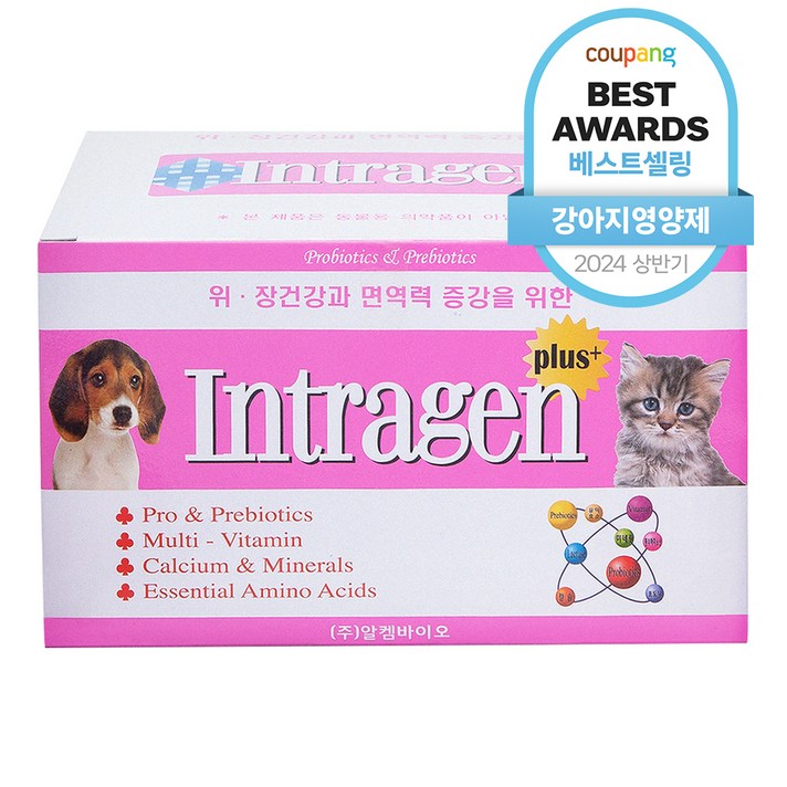 인트라젠 플러스 반려동물 장영양제 분말타입 100포, 1개, 피부털개선