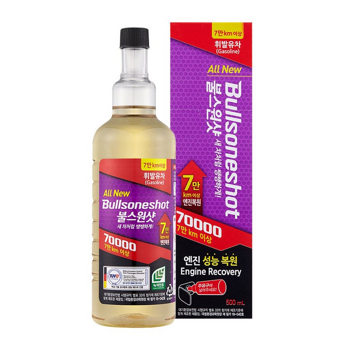 불스원 불스원샷 7만키로 연료첨가제 500ml, 1개, 가솔린휘발유 불스원 불스원샷 7만키로 연료첨가제 500ml, 1개, 가솔린휘발유