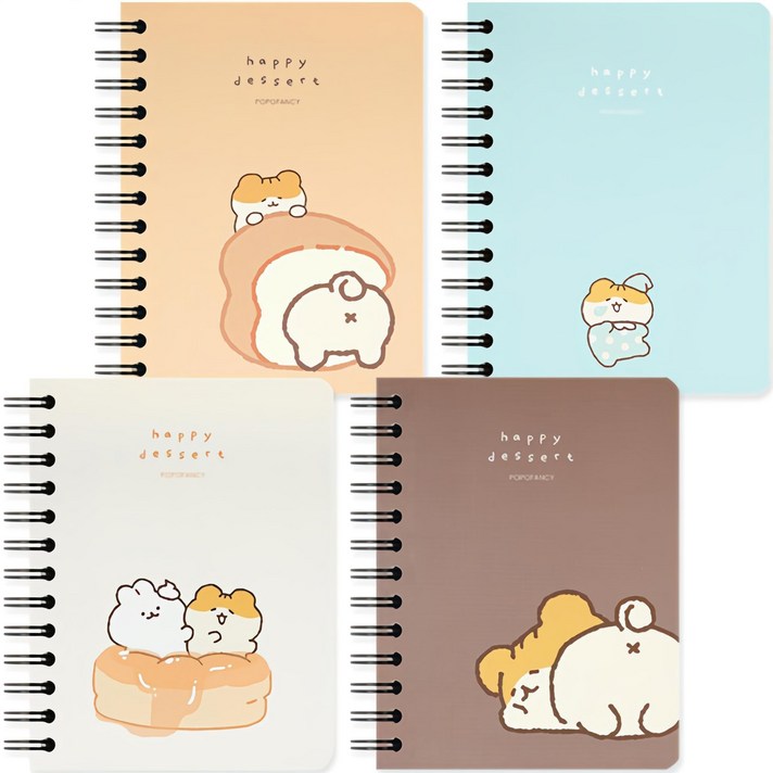 포포팬시 1500 햄치 미니 좌철 수첩 80매 4종