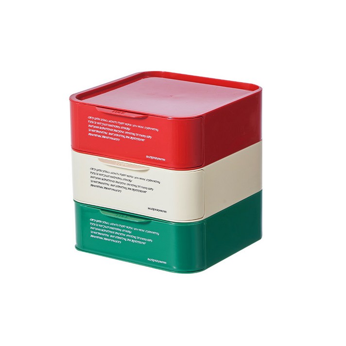 JY컴퍼니 책상 다용도 미니서랍 수납 정리함 1세트 레드,그린,아이보리