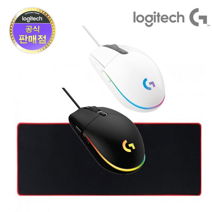 로지텍코리아 정품 G102 2세대 LIGHTSYNC 유선마우스 게이밍 벌크 장패드, 마우스화이트 장패드 로지텍코리아 정품 G102 2세대 LIGHTSYNC 유선마우스 게이밍 벌크 장패드, 마우스화이트 장패드