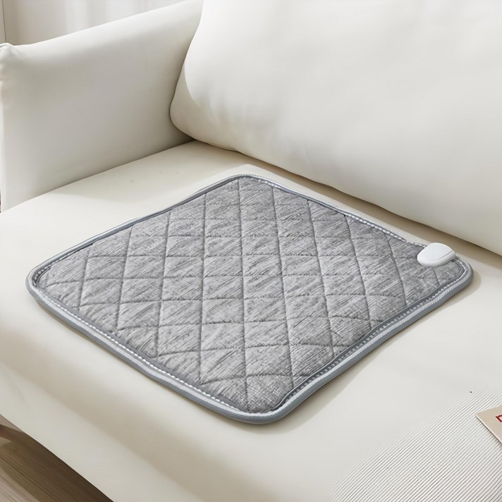 한일의료기 전기장판 카본탄소매트 전자파없는 무자계 캠핑1인 전기방석 진그레이 45×45