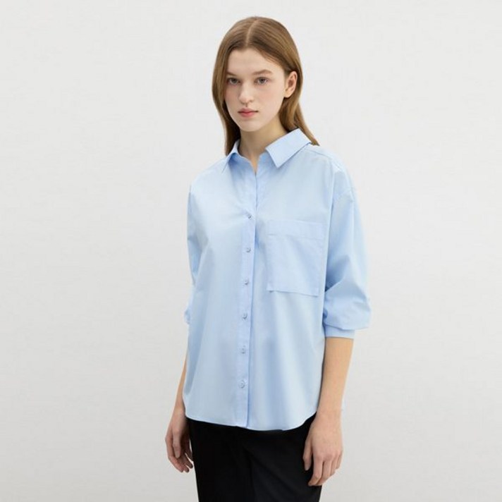 시스티나 코튼 오픈 칼라 셔츠 AWWSTP11030