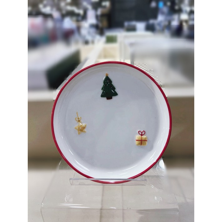 모던하우스 L 산타의 겨울선물 볼록접시 트리장식 D15