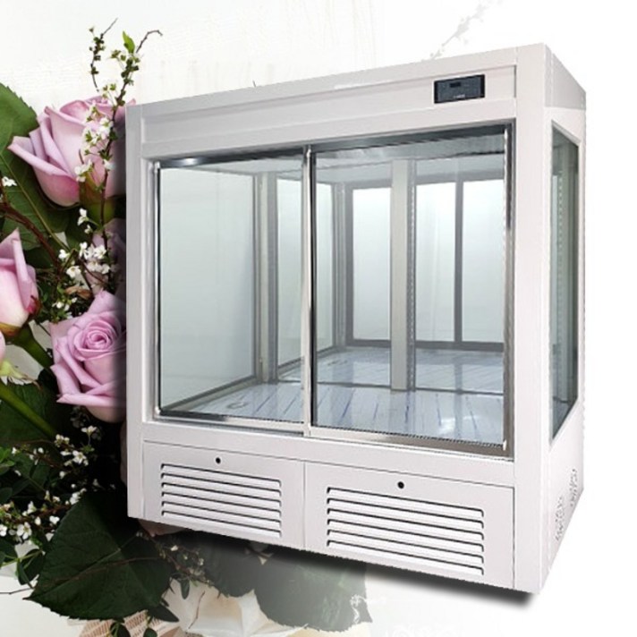 삼호 꽃냉장고 화이트1500 꽃쇼케이스냉장고 내부조명, 블랙, SH125