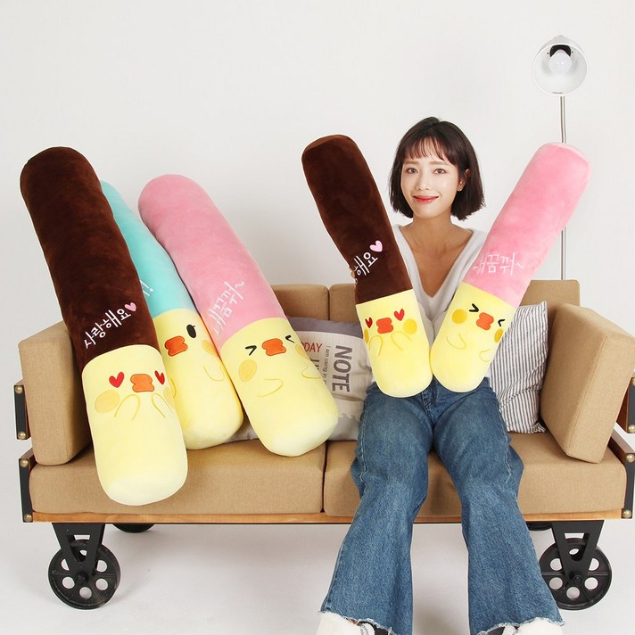 드림에버 대형 빼빼로 인형 롱쿠션 3종 커버분리 110cm 60cm 옵션선택 필수