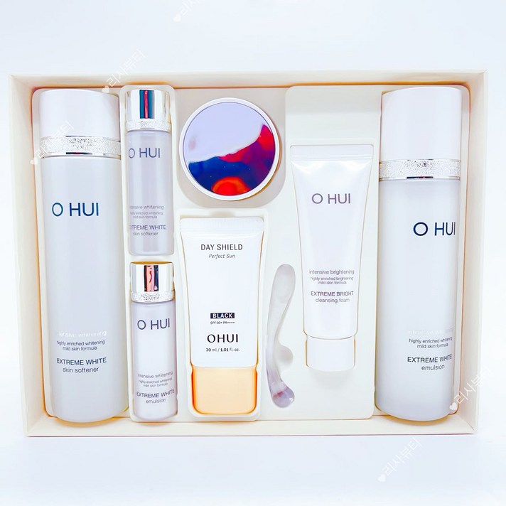 오휘 익스트림 화이트3종세트스킨150ml20ml로션130ml20ml화이트크림20ml폼40ml선블랙30ml, 1세트