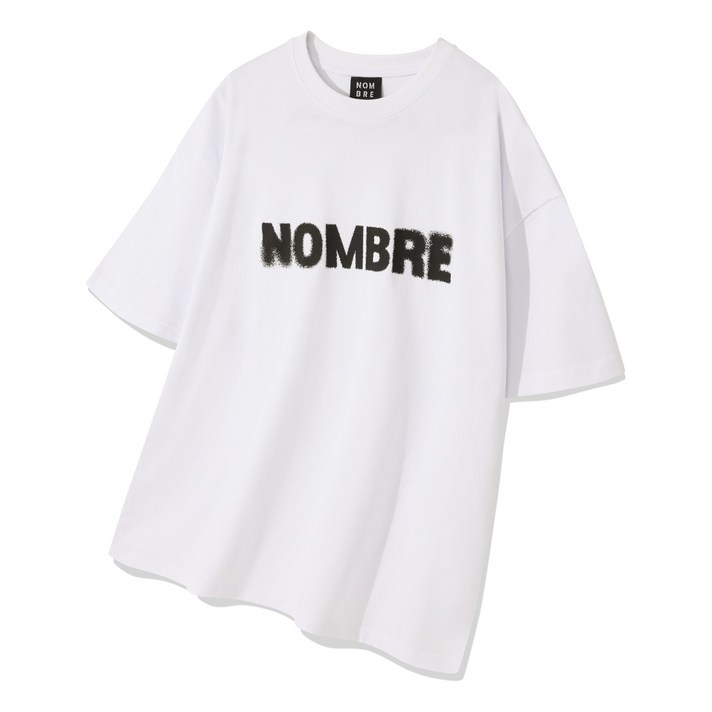 남녀공용 레터링 블러 포인트 그래픽 여름 반팔티 프린팅 오버핏 티셔츠 빅사이즈 면티