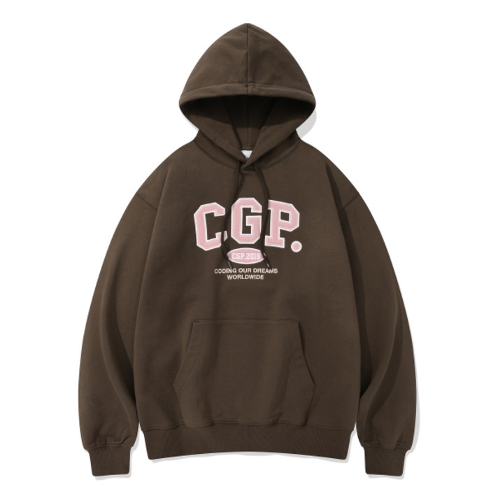 백화점,매장정품 코드그라피 CGP 아치 로고 후드티브라운