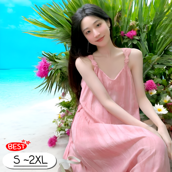 레시테 휴양지 원피스 시어서커 핑크 링클 동남아 러블리 나염 레시테 휴양지 원피스 시어서커 핑크 링클 동남아 러블리 나염