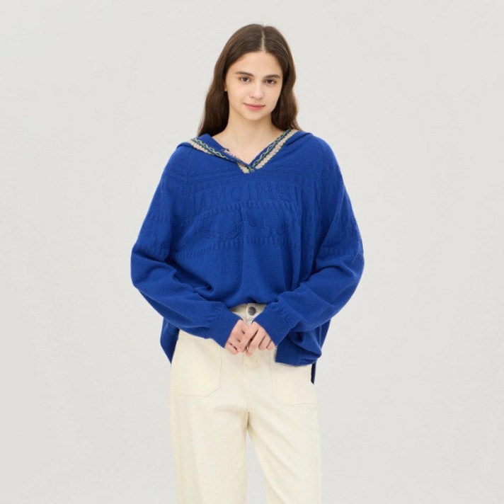 베네통 후드단 배색 니트BAKP56461 2579259