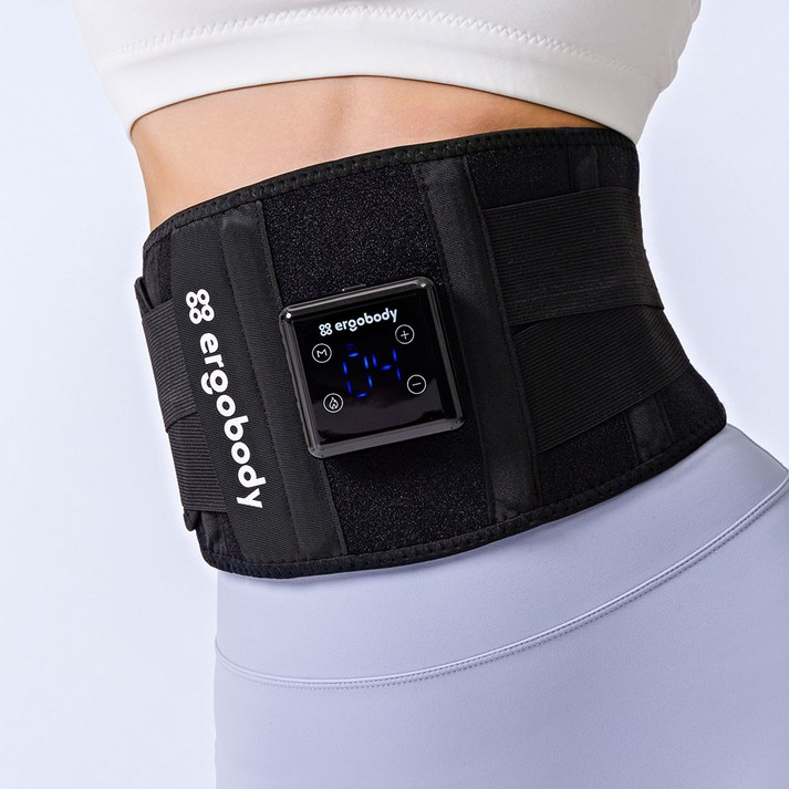 에르고바디 쉐이피 EMS 복부 마사지벨트, EB24-SB03, 블랙