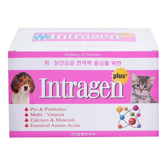 인트라젠 플러스 반려동물 장영양제 (분말타입) 100포, 1개, 피부/털개선