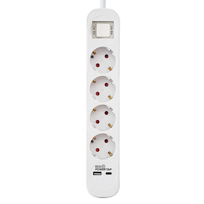에코파워탭 USB 3IN1 충전 멀티탭 4구