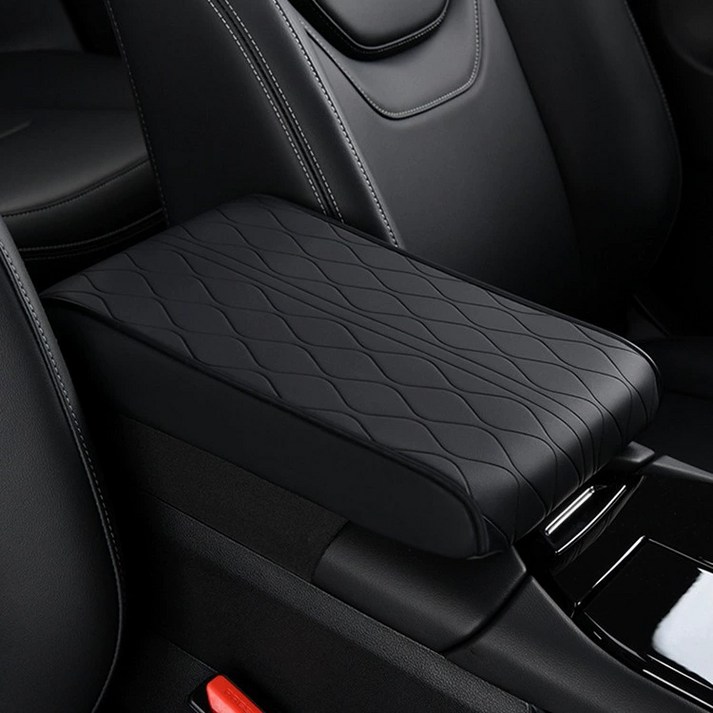 코히모 차량용 팔걸이 콘솔 쿠션 5W0127, 블랙, 1개