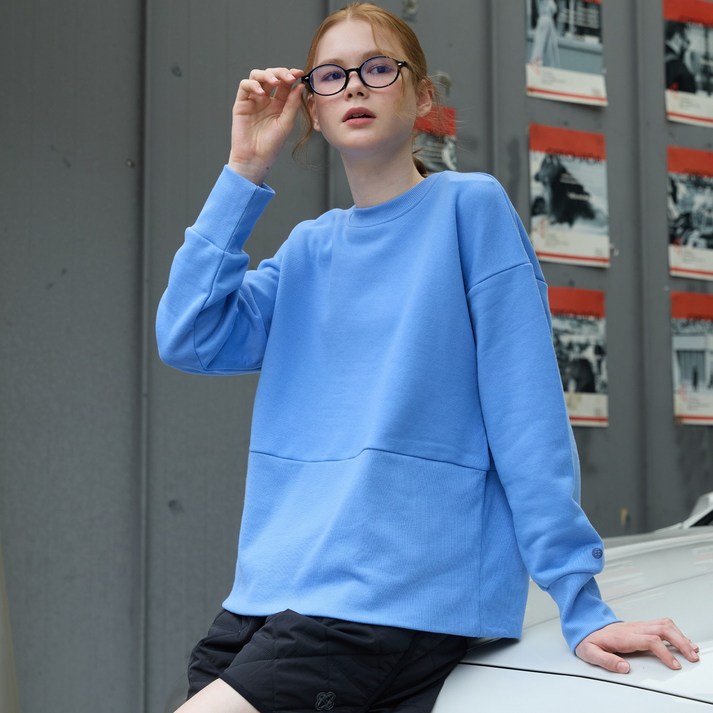 5 colors Lipbbam 코튼 더블소프트 플리스 기모 와이드 립헴 맨투맨 LTW007