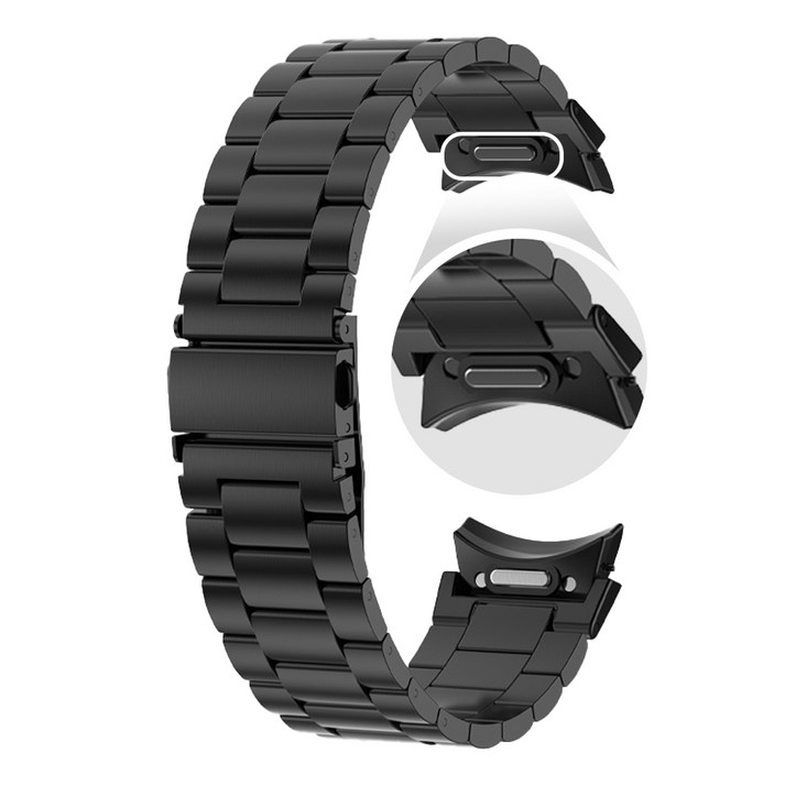 아이티스타일 갤럭시 워치 호환 날개형 메탈 스트랩, 블랙