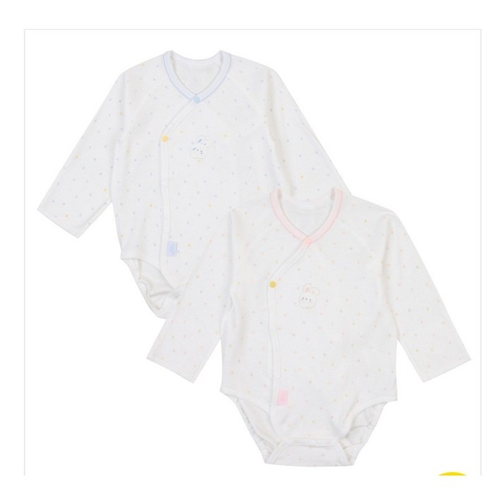 압소바 가을 이월 상품 초특가 세일 깔끔한 디자인 토끼 모양 패치가 있어 귀엽고 부드러운 터치 감이 아이를 편안하게 해 줄 아드 텐셀 배내슈트(0~2개월착용,봄 가을 겨울용)