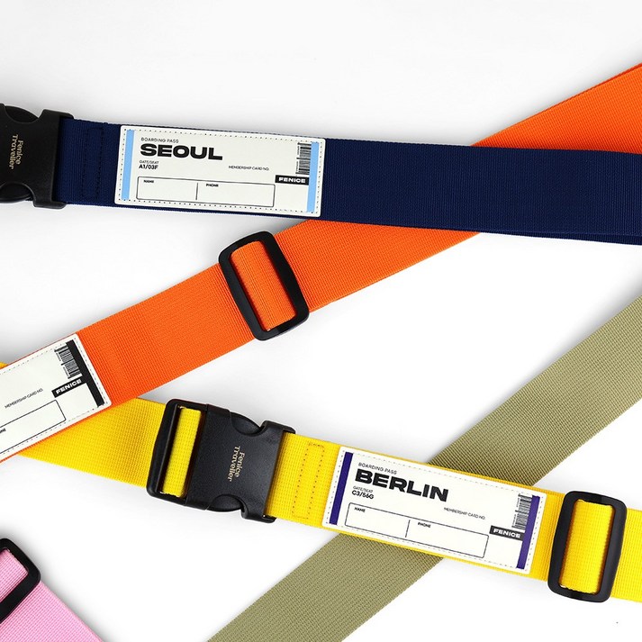 페니체 여행용 도시별(도쿄,뉴욕,서울,파리,베를린) 캐리어 잠금 스트랩 벨트