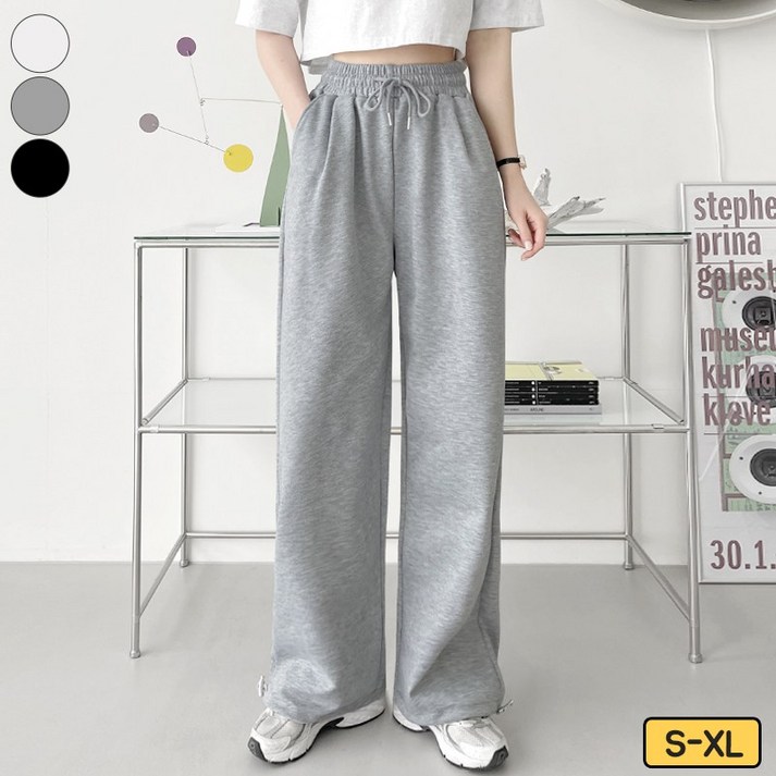 가비진 여성용 롱숏 기장선택 일자조거 투웨이 핀턱 밴딩 트레이닝 팬츠 바지 키작녀 키큰녀 츄리닝 빅사이즈까지