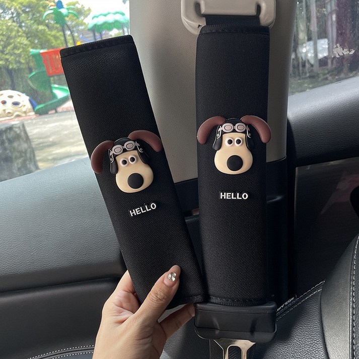 ANYOU 안전벨트 커버 남녀 커플룩 강아지 패턴XAQDHJT038