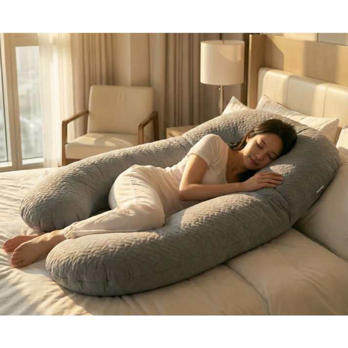 필로우네이션 100% 텐셀 호텔식 임산부 바디필로우 수유쿠션 U자형