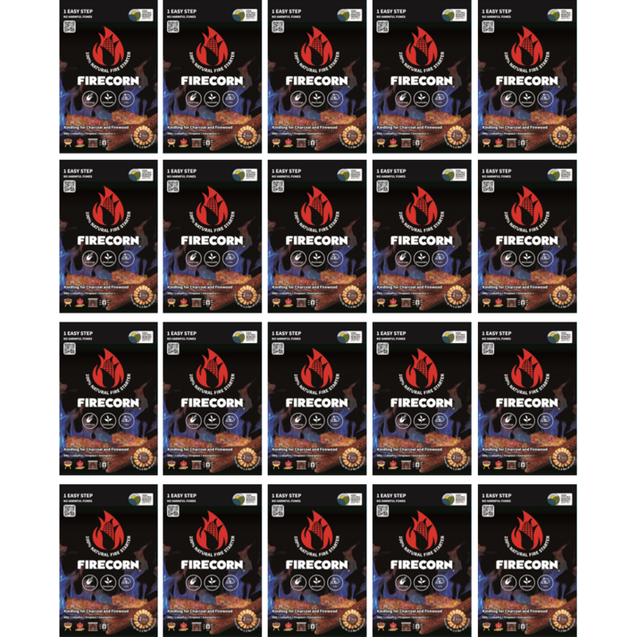 파이어콘 2PCS x 20개 장작숯불쏘시개 바베큐 파이어라이터