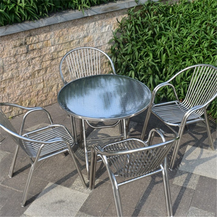 야외 테이블 의자 세트 스텐 철제 북유럽 카페 엔틱 정원 베란다 테라스