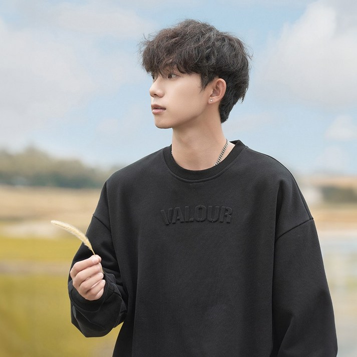 별맘 남성 오버핏 라운드 엠보싱레터링 맨투멘