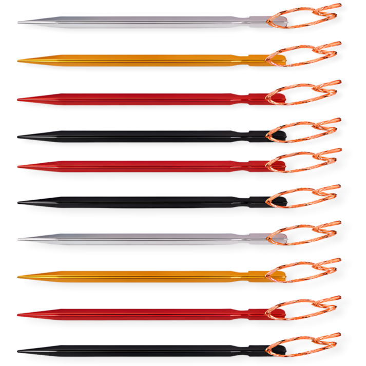 캠핑 텐트 고정핀 알루미늄 텐트팩 고강도 타프팩, 10개