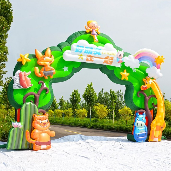 동물 에어아치 에어바운스 에어 풍선 벌룬 아치 아치형 어린이날 간판 게이트 글자변경 가능, 6m 동물 왕국글자변경 가능 동물 에어아치 에어바운스 에어 풍선 벌룬 아치 아치형 어린이날 간판 게이트 글자변경 가능, 6m 동물 왕국글자변경 가능