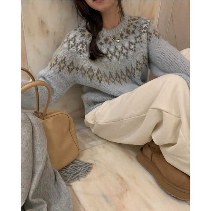 당일 여성 PYT 프리티영띵 트윙클 니트 노르딕 알파카