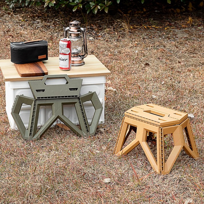 비스토어 캠핑스툴 접이식 휴대용 폴딩 캠핑 낚시 야외 체어 의자 2colors 2sizes, 1개, 카멜
