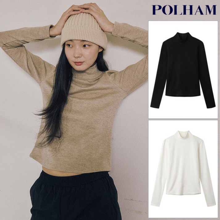 [폴햄] PHF4TU2020 여성 스웨터라이크 하이넥 긴팔 티셔츠