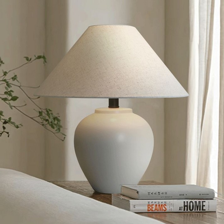 도자기 단스탠드 조명 램프 안방 미니멀 무드등
