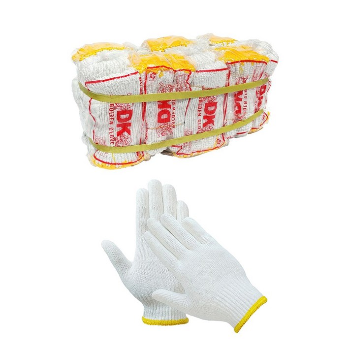 DK 면장갑 35g 100켤레, 옐로우, 100개 DK 면장갑 35g 100켤레, 옐로우, 100개