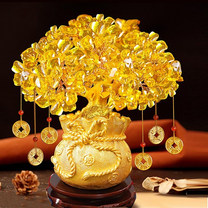 FANSDA 돈을 불러오는 황금돈나무 금전수 재물나무, 회전 금전수돈나무