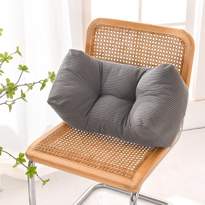 KDNC 허리쿠션 경추 등받이 쿠션 침대 쿠션 소파 등받이, 그레이