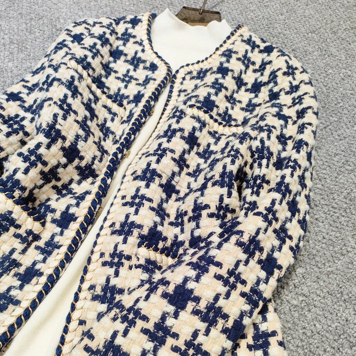 수워나 여성 라운드트위드 자켓