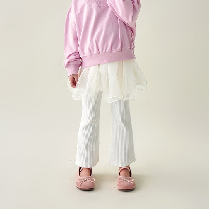 월튼키즈 아동용 골지 부츠컷 샤 레깅스