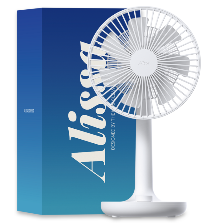 알리사 100단 프리미엄 무선 무소음 USB 탁상용 선풍기, ATF01, 단일 색상