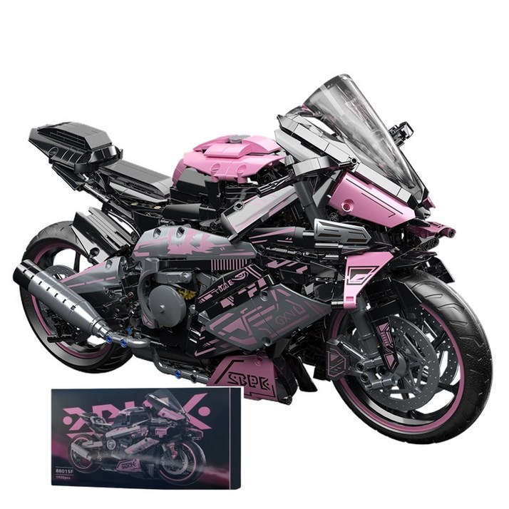 M1000RR 오토바이 1:5 블록세트 블록 호환블럭 프라모델 성인 조립놀이, BMW 오토바이 (1920개 알갱이), 1개