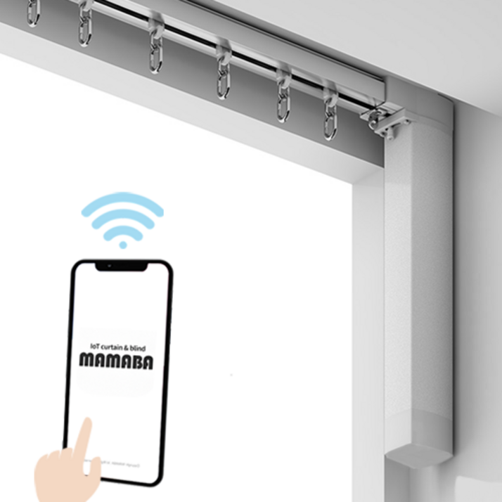 마마바 IoT 전동커튼 맞춤 레일 모터 패키지